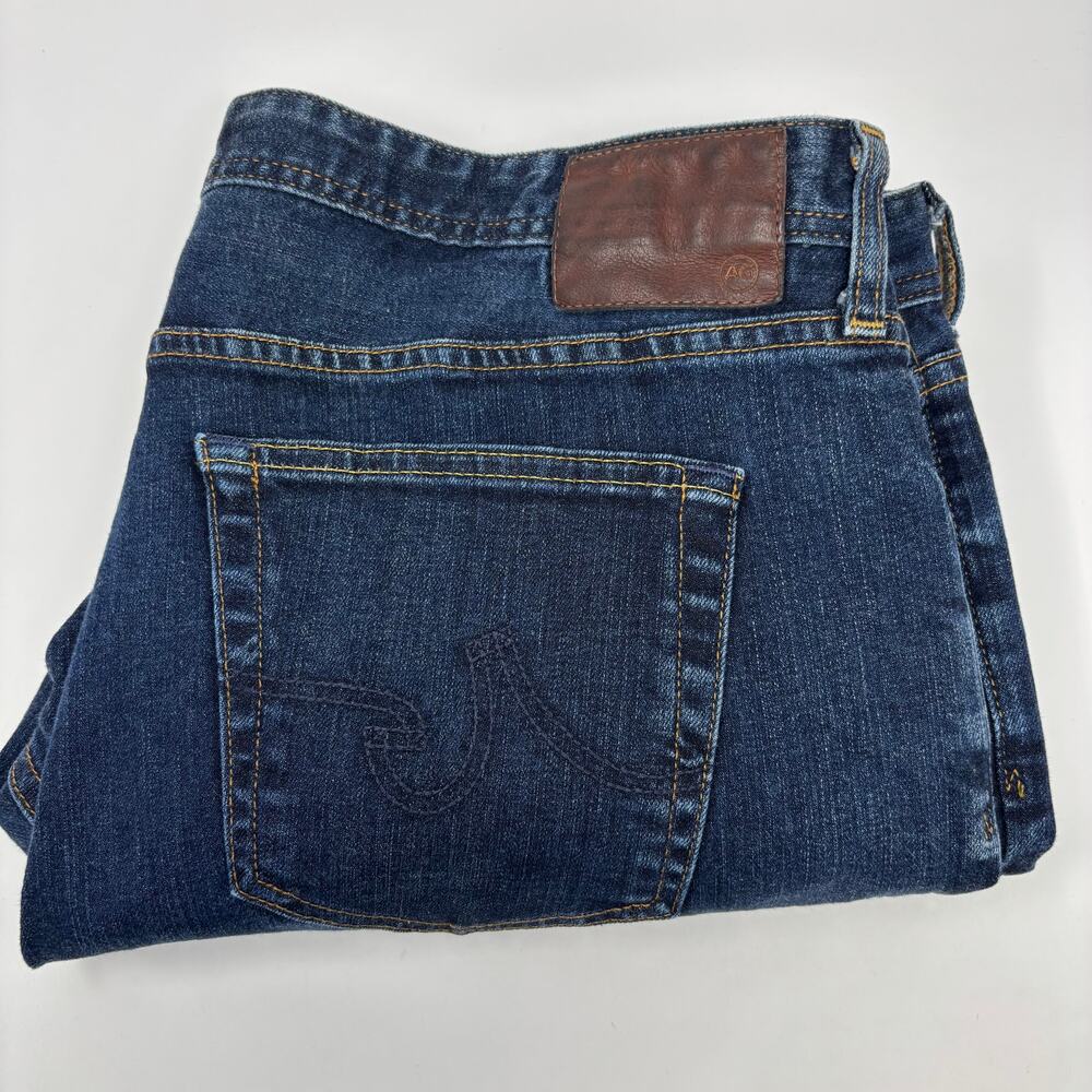 AG Adriano Goldschmied 40x28 Blue "The Matchbox" Slim Straight Denim Jeans